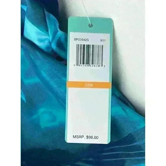 NEW! South Point Women's 24W Tropical Print Swim Tankini Top & Bottom NWT $98 - Picture 3 of 3